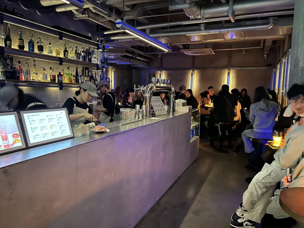 Interior of Dashland budget cocktail bar in Shanghai, great for cheap cocktails in Shanghai