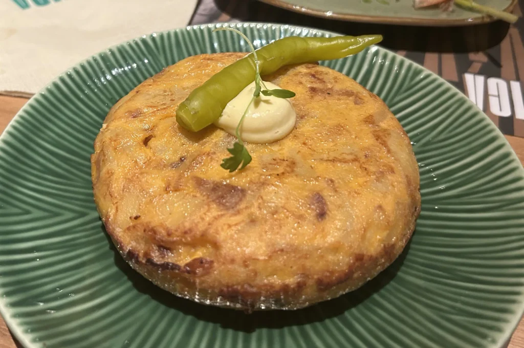 Spanish tortilla de patatas at Atica Shanghai Spanish restaurant