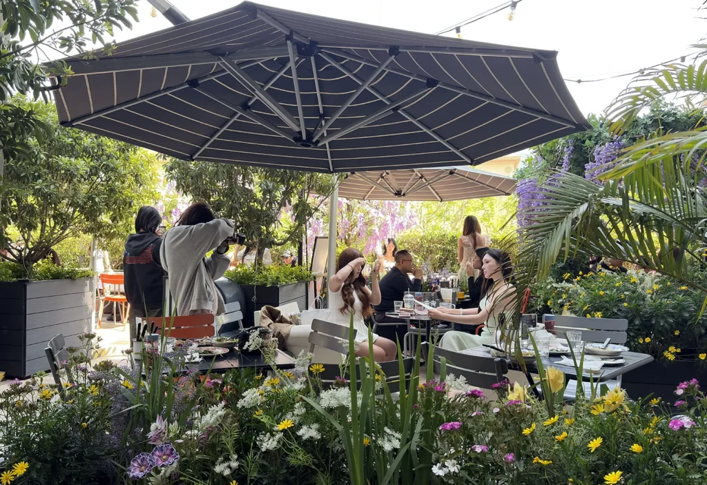 Patio garden at Beef & Liberty Shanghai