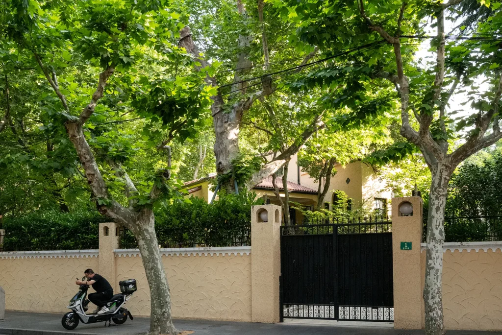 Gated villa compound in the former French Concession area of Shanghai